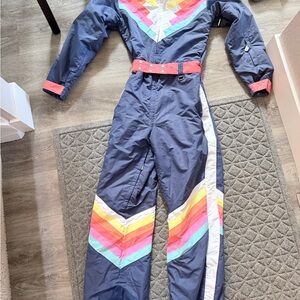 Tipsy Elves Multicolor Chevron Ski Suit
